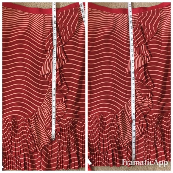 โ NWOT โ TORY BURCH Opalina Flamenco Ruffle Skirt, Size 14 - Picture 6 of 8